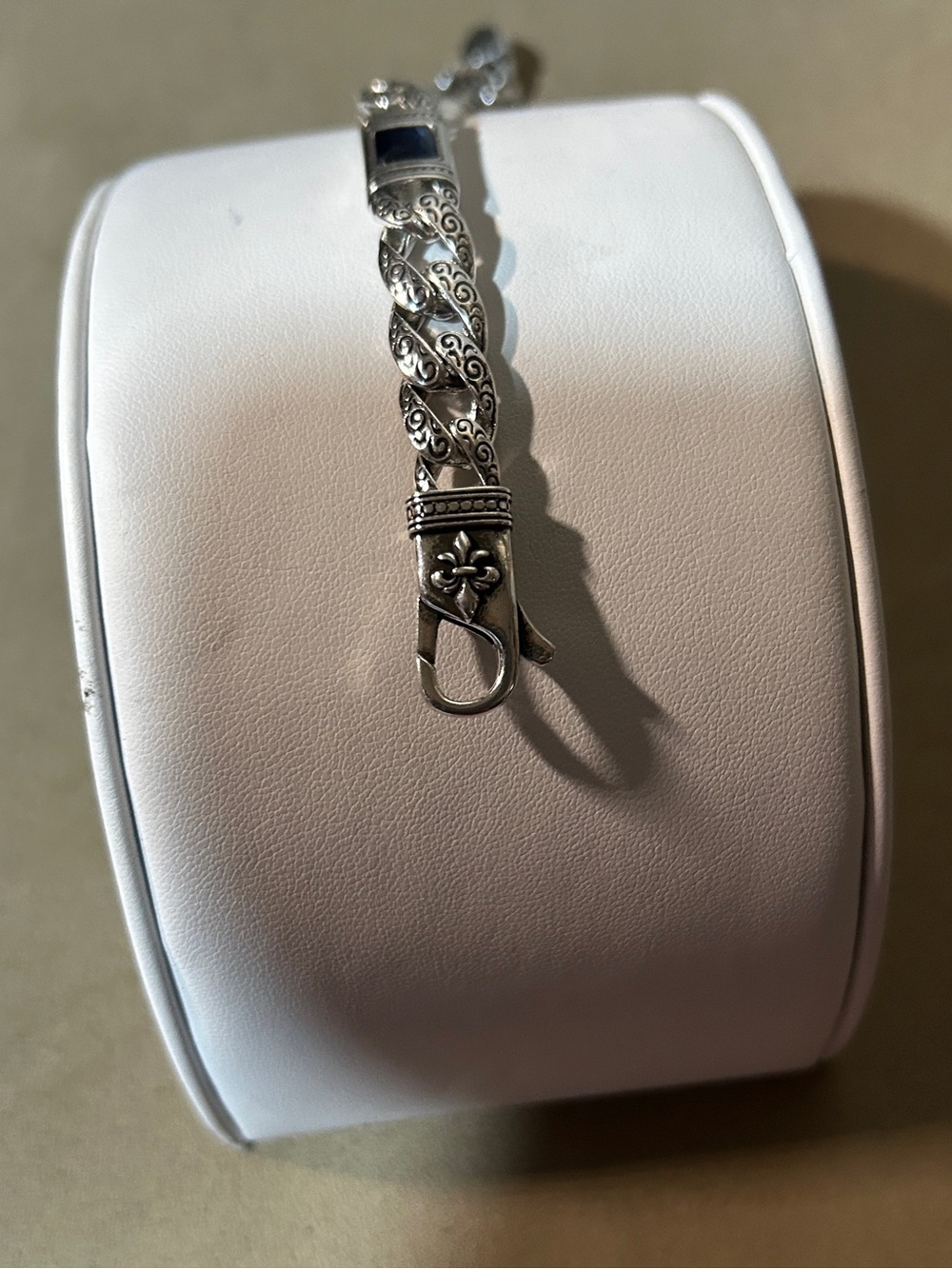 Fashion Nova Silver Bracelet with Blue Stones - Picture 4 of 5